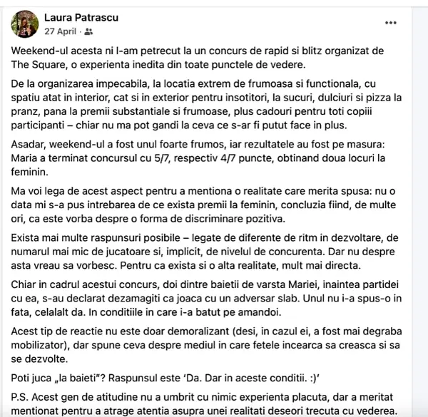 Feedback Laura Patrascu - Părerea despre turneu